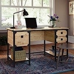 Sauder Steel River Double Pedestal Desk (54.02 L x 23.47 W x 29.53 H Inch in Milled Mesquite Finish) @ $122.00