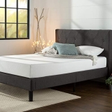 ZINUS Shalini Upholstered Platform Bed Frame / Mattress Foundation / Wood Slat Support / No Box Spring Needed / Easy Assembly @ $220.00