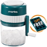 MANBA Ice Shaver and Snow Cone Machine – Premium Portable Ice Crusher and Shaved Ice Machine with Free Ice Cube Trays – BPA Free @ $19.53