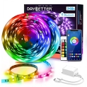 DAYBETTER Led Strip Lights 100ft (2 Rolls of 50ft) Smart Light Strips with App Control Remote @ $19.99