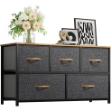 YITAHOME Dresser with 5 Drawers – Fabric Storage Tower @ $50.36