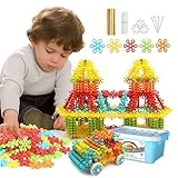 OKREVIEW Snowflake Building Blocks Toys for Kids – 446 Pcs Connecting Interlocking Educational Toy for Kid, Brain Games for Kid STEM Montessori Toys for 3 4 5 6 7 Year Old Boys Girls Gifts @ $10.00