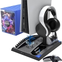 MAGETHUG PS5 Stand with Suction Cooling Fan and Dual Controller Charger Station for Playstation 5 PS5 Console @ $16.99