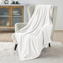BEDSURE Fleece Blanket Twin Blanket White – 300GSM Soft Lightweight Plush Cozy Twin Blankets for Bed @ $11.49