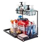 Under Sink Organizers and Storage Adjustable Height with Smooth Sliding Wheel, Solid Metal Construction for Rustproof and Brittle Resistant. Ideal for Kitchen Bathroom Cabinet Laundry @ $12.96