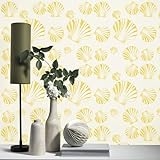 Gold and White Wallpaper Boho Peel and Stick Wallpaper Removable Self Adhesive Wallpaper Gold Vinyl Contact Paper for Wall Covering Cabinets Shelf Decor 17.7