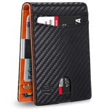 Zitahli Wallet for Men Slim with 12 Slots Men’s RFID Wallet Minimalist Front Pocket Money Clip Wallet with ID Window Gift Box @ $9.31