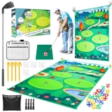 Eocfaid Battle Royale Golf Game Set Chipping Practice Mats Golf Chipping Game Golf Training Mat Golf Gifts Games Putting Green Golf Battle Royale Game @ $22.40