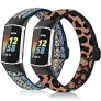 Attbbon 2 Pack Elastic Nylon Bands Compatible with Fit bit Charge 5 Bands, Breathable Adjustable Loop Nylon Stretchy Replacement Band for Fit bit Charge 5 Women/Men @ $4.99