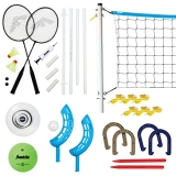 Franklin Sports Yard Games Combo Set – Volleyball/Badminton Net @ $23.75