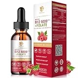Lukaree Vitamin B12 Sublingual Drops Vegan B12 Vitamins Liquid – 5000 mcg Methylcobalamin, 3000 mcg Adenosyl & 2000 mcg Hydroxy B12, Energy, Focus, Mood & Immune Support – 2 Month Supply, 2 fl oz