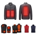 Men & Women Smart Heating Suit/Vest Winter Warm USB Heating Long Sleeved Cotton Jacket Solid Color Heating @ $24.99