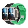 DONEGANI UC2 Sport Band Compatible with Apple Watch Bands Ultra Se 49mm 45mm 44mm 42mm 41mm 40mm 38mm Men Women serieses 9 8 7 6 5 4 3 2 1 iWatch Strap Silicone Black/Poison Green, 2 pcs @ $5.99