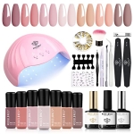 Modelones Gel Nail Manicure Kit With 48w U V Led Nail Lamp Starter Kit @ $25.99