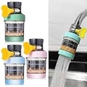 Faucet Water Filter 3 Pack Faucet Mount Filters Purifier Kitchen Tap Filtration Activated Carbon Removes Chlorine Fluoride Heavy Metals Hard Water for Home Kitchen Bathroom @ $7.50