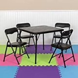 5-Piece Flash Furniture Kids Folding Table and Chair Set (Black) @ $71.00
