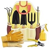 10 Pcs Garden Tool Set for Women – Ergonomic Lightweight Gardening Hand Tools with Convenient Little Bag, Sturdy Metal Garden Tools Set, Easy Handling for Outdoor Plant Care, Gardening Kit for Women @ $12.74