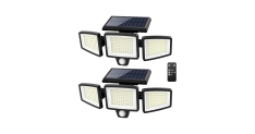 2-Pack 3-Heads Motion Sensor 2500-Lumen Solar LED Lights w/ 3-Modes @ $13.71