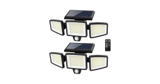 2-Pack 3-Heads Motion Sensor 2500-Lumen Solar LED Lights w/ 3-Modes @ $13.71
