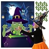 Halloween Party Games for Kids Pin the Nose on The Witch Game Hocus Pocus Games for kids ​Halloween Hocus Pocus Party Activities Decorations Pin The Tail Game for Halloween Themed Party Favors @ $3.49