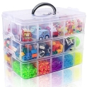 SGHUO 3-Tier Stackable Storage Container Box Bead Organizers and Storage for Craft Storage @ $16.99