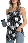 LONGYUAN 2024 Woman Summer Tank Tops Casual Sleeveless Shirts Flowy Tunic Blouses Soft Tee Fl X-Large @ $19.98