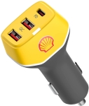 Shell USB C Car Charger – 44W 3 Port for Tablet