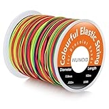Bracelet String 0.8 mm, 328 ft Friendship Elastic String for Bracelet Making, Colourful Stretchy Bracelet Beads Cords & Threads, for Necklaces, Jewelry Making, Beading and Crafts, WUINOID