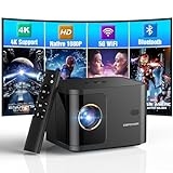 [Electric Focus] 5G WiFi Mini Bluetooth Projector 4K Support, 300 ANSI HD 1080P Portable Video Projector, ±40° Vertical Keystone|Zoom|Timer, DBPOWER Smartphone Projector Outdoor Movie for TV (Black) @ $129.99