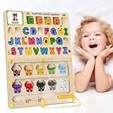 GAKICO Magnetic Color and Number Maze: 5-in-1 Montessori Toys for Toddlers 3 4 5 Years Old, Wooden Alphabet Maze Letter Puzzle Fine Motor Skills Sensory Toys, Christmas & Birthday Gift for Kids