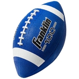 Franklin Sports Football – Grip-Rite 100 – Kids Junior Size – Youth Football – Durable Outdoor Rubber Football – Blue / White @ $4.99