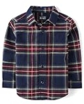 The Children’s Place Baby Boy’s and Toddler Poplin Long Sleeve Button Down Shirt, Red/Blue Plaid, 9-12 Months @ $5.39