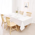 Majestic Giftware Velvet Tablecloths for Rectangle Tables | (70/108) – TC1406 Gold Geometric Print Hem Stitch Dining Table Cover | Decorative Washable Rectangle Tablecloth for Kitchen @ $97.50