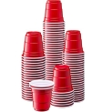 [100 Count – 2 oz.] Mini Plastic Shot Glasses – Red Disposable Jello Shot Cups @ $6.99