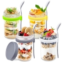 GiftsFU Overnight Oats Containers with Lids @ $16.50