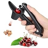 Cherry Pitter, Heavy-Duty Olive and Cherry Pitters Corer Tool with Space-Saving Lock Design, Multi-Function Cherries Stoner Seed Remover Tool for Making Cherry Jam (Black) @ $4.99