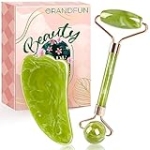 Gifts for Women Christmas Stocking Stuffers: Face Roller Gua Sha Tool Set Unique Birthday Present Ideas Gadget for Wife Mom Her Girls Sister Female Who Have Everything – Facial Skin Beauty Massager @ $5.00