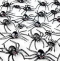VOVEA Realistic Plastic Spiders Halloween Decorations, Fake Spiders Black Small Spiders Halloween Props Prank Kit with 3 Different Sizes for Halloween Party Decorations Supplies @ $7.99