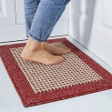 28X18 Inch Washable Kitchen Rug Mats are Made of Polypropylene Square Rug Cushion Which is Anti Slippery and Stain Resistance,Red