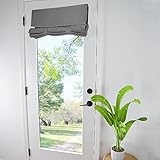 WdFour Side Door Curtains for Door Window, Room Darkening Solid Color Door Window Covering for Glass Door, Front Door Sidelight Curtain Tie up Shade 30W x 80L Inches, 1 Panel, Dark Gray. @ $10.24