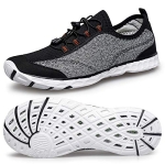 Alibress Men’s Aqua Shoes Quick Drying Barefoot Water Shoes for Men Grey Gray Slip On Water Beach Hiking Shoes Size 13 M US @ $19.58