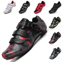 SAKITAMA Unisex Bicycle Men’s Women’s Cycling Shoes – Riding Spinning Road Shoe SPD Compatible Cleats with Peloton Shoes for Indoor Outdoor Camouflage Red @ $18.57