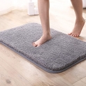 Gleom 16”x24” Grey Microfiber Bath Mat Plush Absorbent Non Slip Bathroom Rugs Soft Shaggy Quick Dry Machine Washable Bathroom Shower Floor Mats Bath Carpet Mats for Bathroom Floor Tub @ $7.99