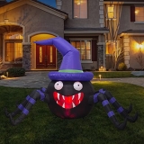 Ycolnaefllr 6 Foot Long Lighted Halloween Inflatable Spider LED Lights Decor Outdoor Indoor Holiday Decorations @ $14.99