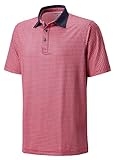 Men’s Golf Polo Shirts Dry Fit Short Sleeve Print Performance CollaNAVY Pink Polo Shirts RED Pink XL @ $18.99
