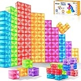 Feoxialy 52pcs Magnetic Blocks – Translucent Magnetic Cubes, Digit Building Blocks Magnet Toys for Kids, Clear Montessori Toddler Toys Ages 3+, Preschool STEM Sensory Autism Toys for Boys Girls @ $35.99