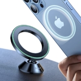 VICSEED for MagSafe Car Mount [20 Strongest Magnets] Magnetic Phone Holder for Car Dash [Not Drop 3M Adhesive] All-Metal Phone Mount for Car Dashboard Fit All Mobile iPhone 14 13 12 Pro Max Plus etc. @ $14.79