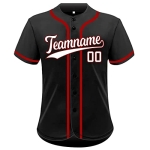 Custom Baseball Jersey for Men Women Double-Sided Stitched Name & Number Personalized Baseball Stuff Sports Costume Black&White&Red @ $12.00