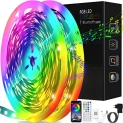 Gonshdi LED Strip Lights for Bedroom 100ft Decor – LED Lights RGB APP Control Color Changing Smart Lights Bluetooth Music Sync with 44 Keys Remote for Wall Kitchen Living Room Home Party @ $14.39