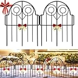 Thrivinest Christmas Decorative Garden Fence, 10 Panels No Dig Fences, 17in(H) x10ft(L) Animal Barrier Fencing Border for Dogs Rabbits, Landscape Edging for Yard Lawn Patio Flower Bed @ $14.78